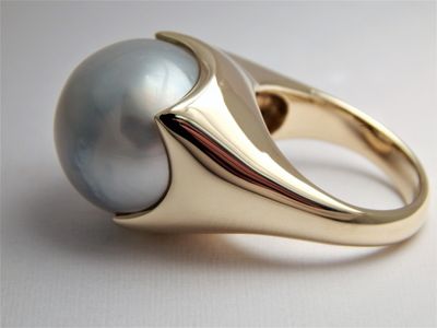 South Sea Baroque Pearl ring 22