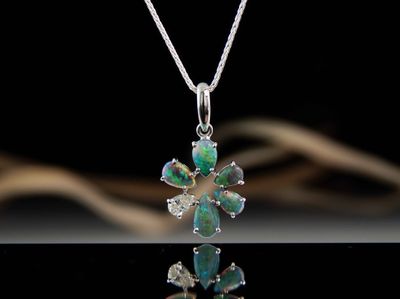Black Opal pendant 175