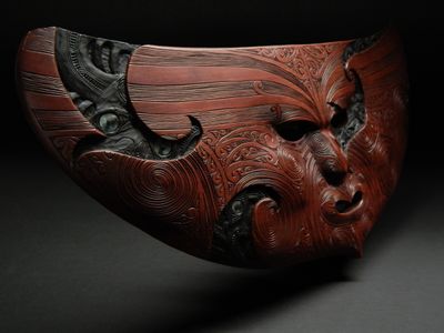 Mask 2 carving by John Collins