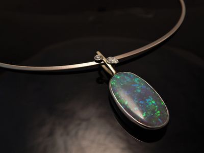 Crystal Opal pendant 1114