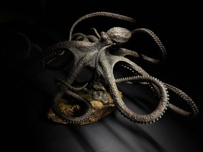Ken Auton large &#039;Pacific Octopus&#039; bronze sculpture
