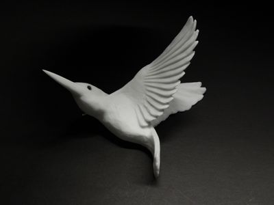 Lukeke Design Kingfisher opaline white colour