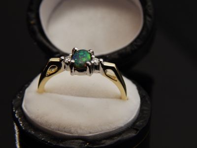 Black Opal ring 029