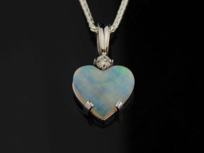Opal Heart pendant 15