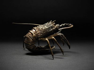 Adam Blackwell articulated bronze Crayfish sculpture
