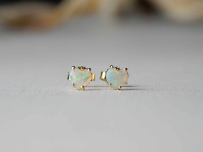 Opal Heart earrings 17