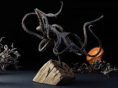 Ken Auton 'Dancing Octopus' Bronze Sculpture
