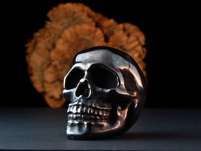 Donn Salt &#039;Small Skull&#039; bronze sculpture
