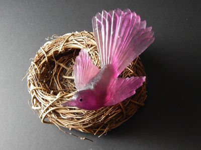 Lukeke Design Fantail gold amethyst colour