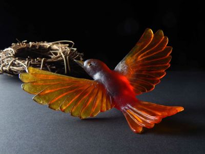 Lukeke Design Yellowhead dark orange red colour
