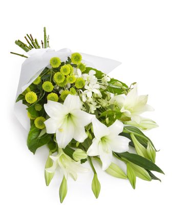 Elegant Lillies with Lime Accent