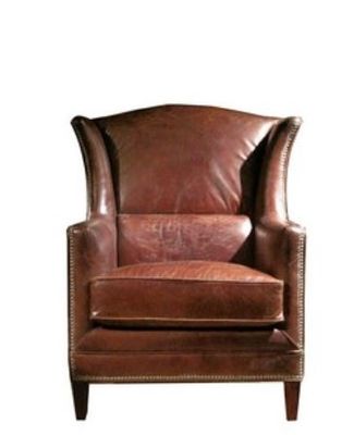 LEATHER WING CHAIR