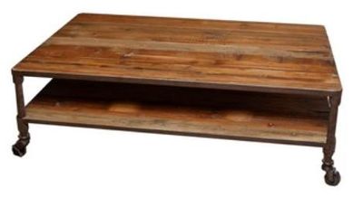 INDUSTRIAL COFFEE TABLE - RECLAIMED PINE AND STEEL