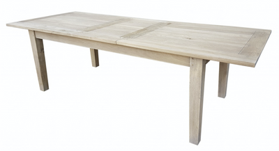 WENTWORTH EXTENSION DINING TABLE - WEATHERED OAK