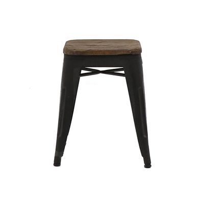 IRON COLONIAL STOOL ELM TOP SMALL