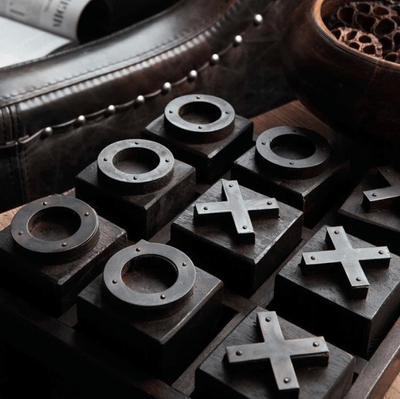 ARTWOOD NOUGHTS &amp; CROSSES-ANTIQUE OAK