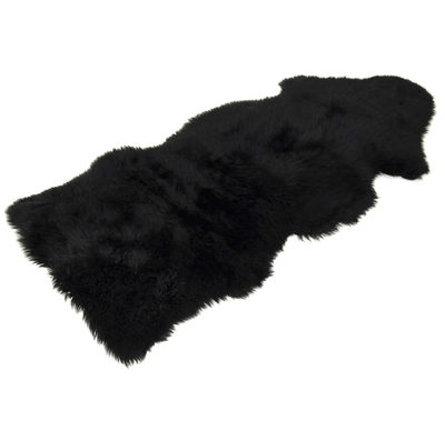 SHEEPSKIN RUG ONE AND HALF - BLACK