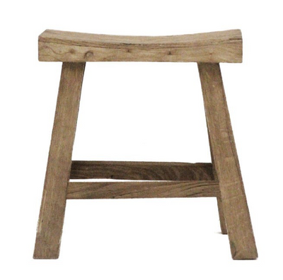 NATURAL RUSTIC CURVED STOOL
