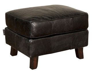 TRADITIONAL STYLE OTTOMAN - BLACK