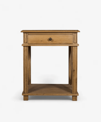 ANTIQUA BEDSIDE OAK TABLE - NATURAL