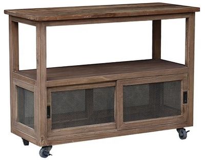 ELM AND MESH WIRE CONSOLE