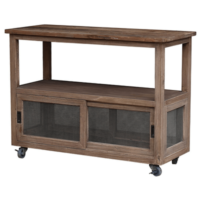 ELM AND MESH WIRE CONSOLE