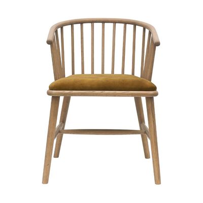 GALILIE TIMBER AND COPPER DINING CHAIR