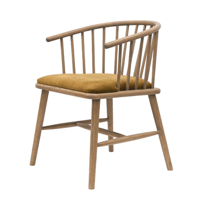 GALILIE TIMBER AND COPPER DINING CHAIR