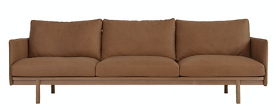 TOLV PENSIVE 3 SEATER SOFA - CAMEL LEATHER