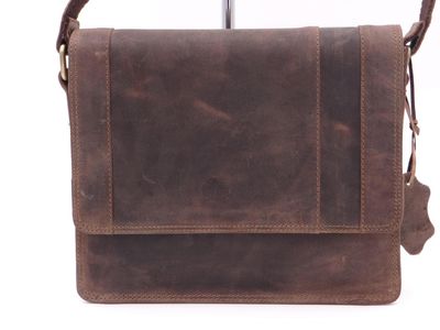 SMALL BRUSHED LEATHER SATCHEL