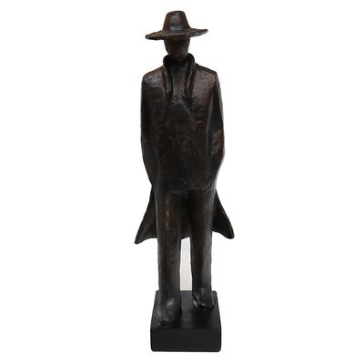 STANDING MAN WITH COAT STATUE