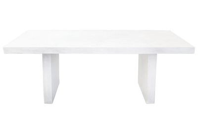 DUSTIN OUTDOOR CONCRETE TABLE - WHITE