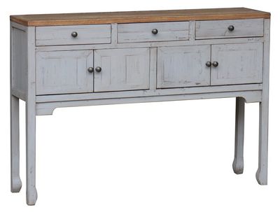 PINE CONSOLE - DISTRESSED GREY