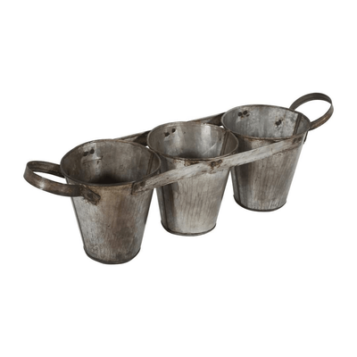 IRON TRIPLE PLANTER - SMALL