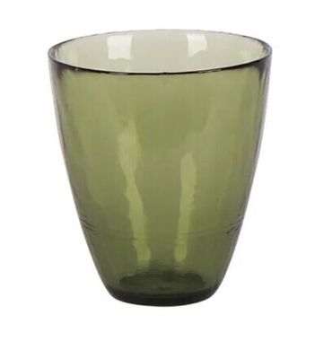 VITRO GLASS TUMBLER - OLIVE GREEN