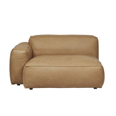 SKETCH MILLER LEFT CHAISE - CAMEL LEATHER