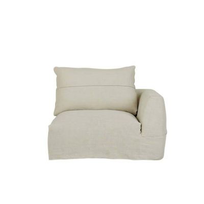 COVE SEAMED 1 SEATER RIGHT SOFA - SHELL LINEN