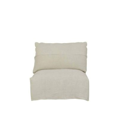 COVE SEAMED 1 SEATER ARMLESS SOFA - SHELL LINEN