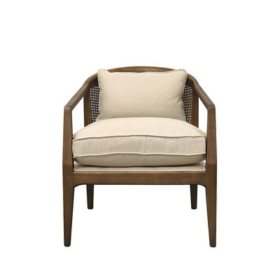NELLIE FABRIC ARMCHAIR - NATURAL