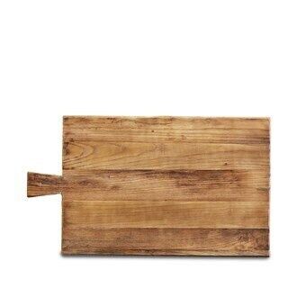 ARTISAN ELM RECTANGLE BREAD BOARD WITH HANDLE
