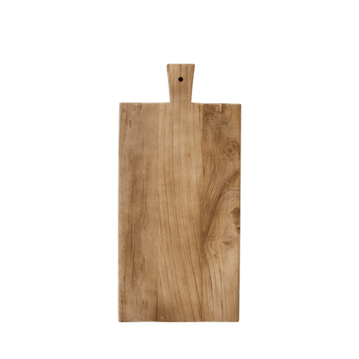 ARTISAN ELM RECTANGLE BREAD BOARD WITH HANDLE - 45CM