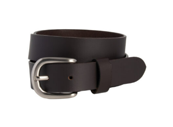 TOBY LEATHER BELT - CHOCOLATE