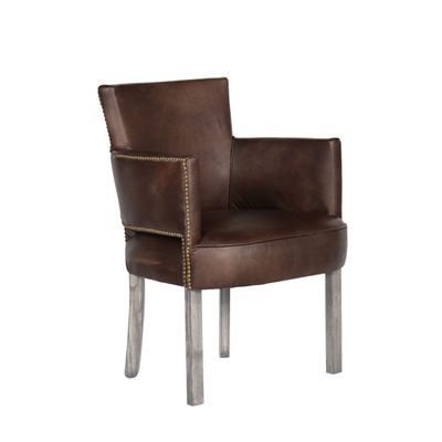 HALO NEWARK DINING CHAIR - ANTIQUE TOBACCO WITH WO LEGS