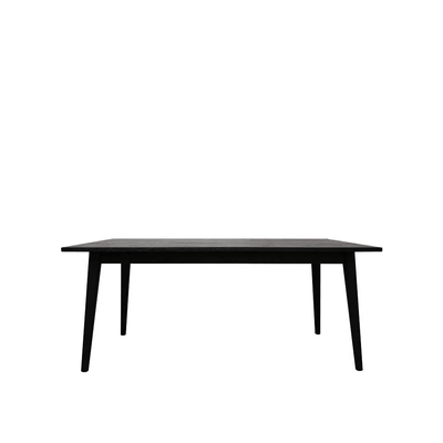 VAASA OAK DINING TABLE - MATTE BLACK