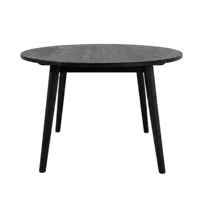 VAASA ROUND OAK DINING TABLE - MATTE BLACK