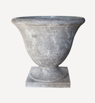 FOOTED URN WITH SQUARE BASE