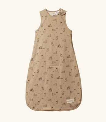 ORGANIC COTTON AND MERINO SLEEPING BAG - FOREST FRIENDS