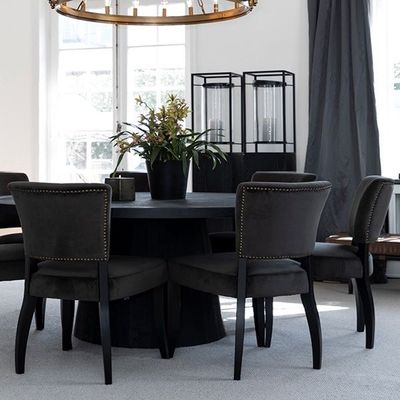 MAGGIE DINING CHAIR - VELVET BROWN