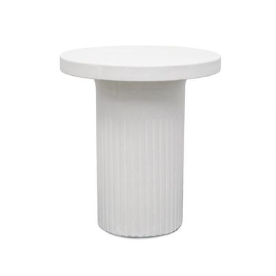 ROMEO CONCRETE SIDE TABLE - WHITE
