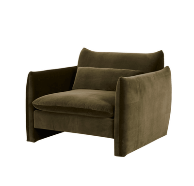 SIDNEY PEAK SOFA CHAIR - CAPER VELVET